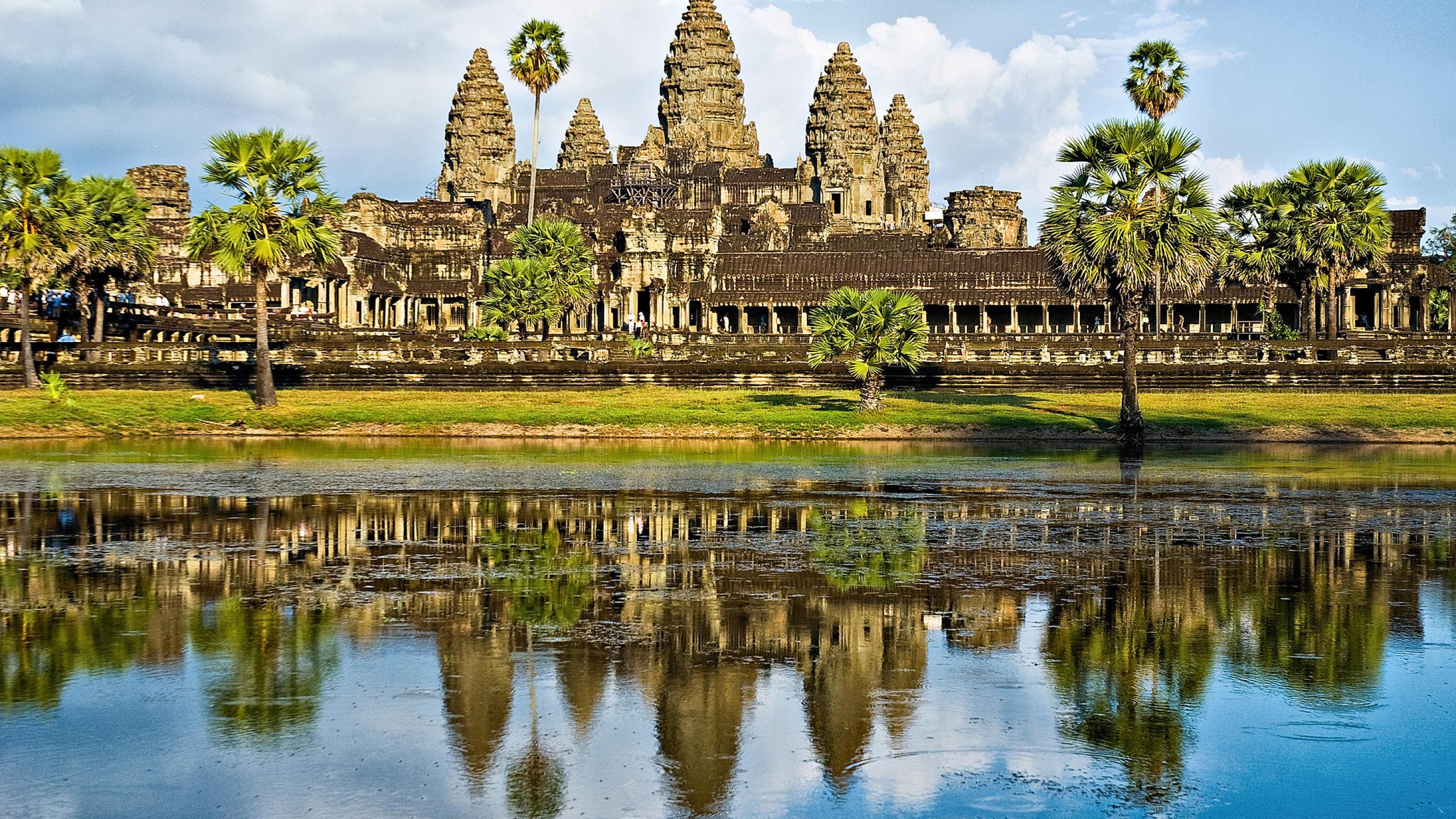 Angkor Wat ved solnedgang, Cambodia.