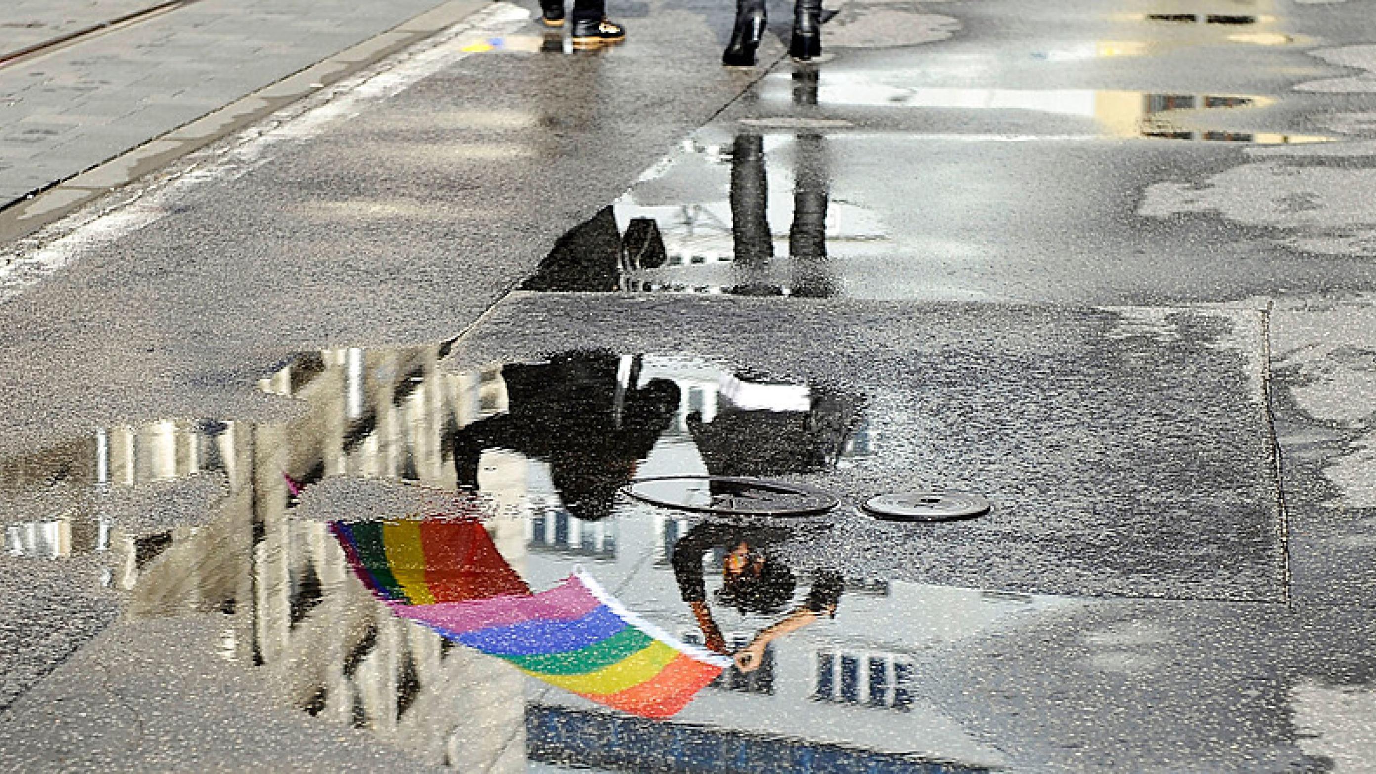 Stemningsbillede fra Rainbow Pride i Bratislava. Arkivfoto: Samuel Kubani / AFP / Ritzau Scanpix