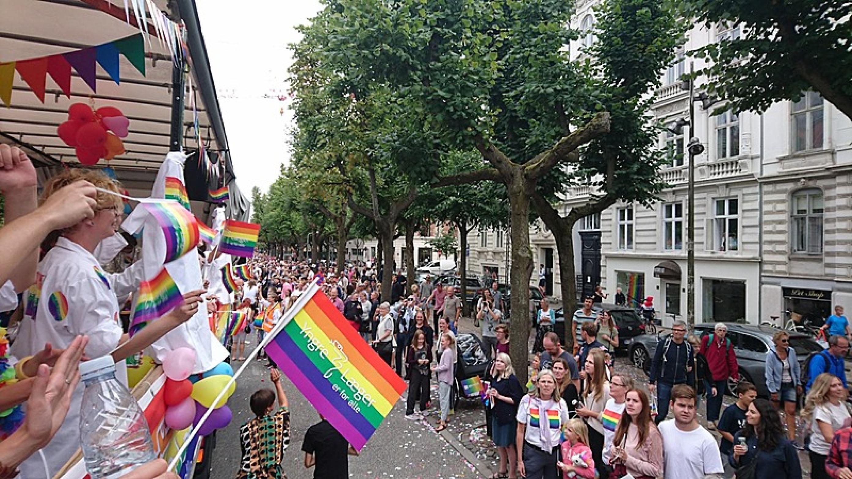 Sidste år deltog Yngre Læger for første gang med en vogn i Copenhagen Pride-paraden. Foto: Tina Frisk Kjettrup