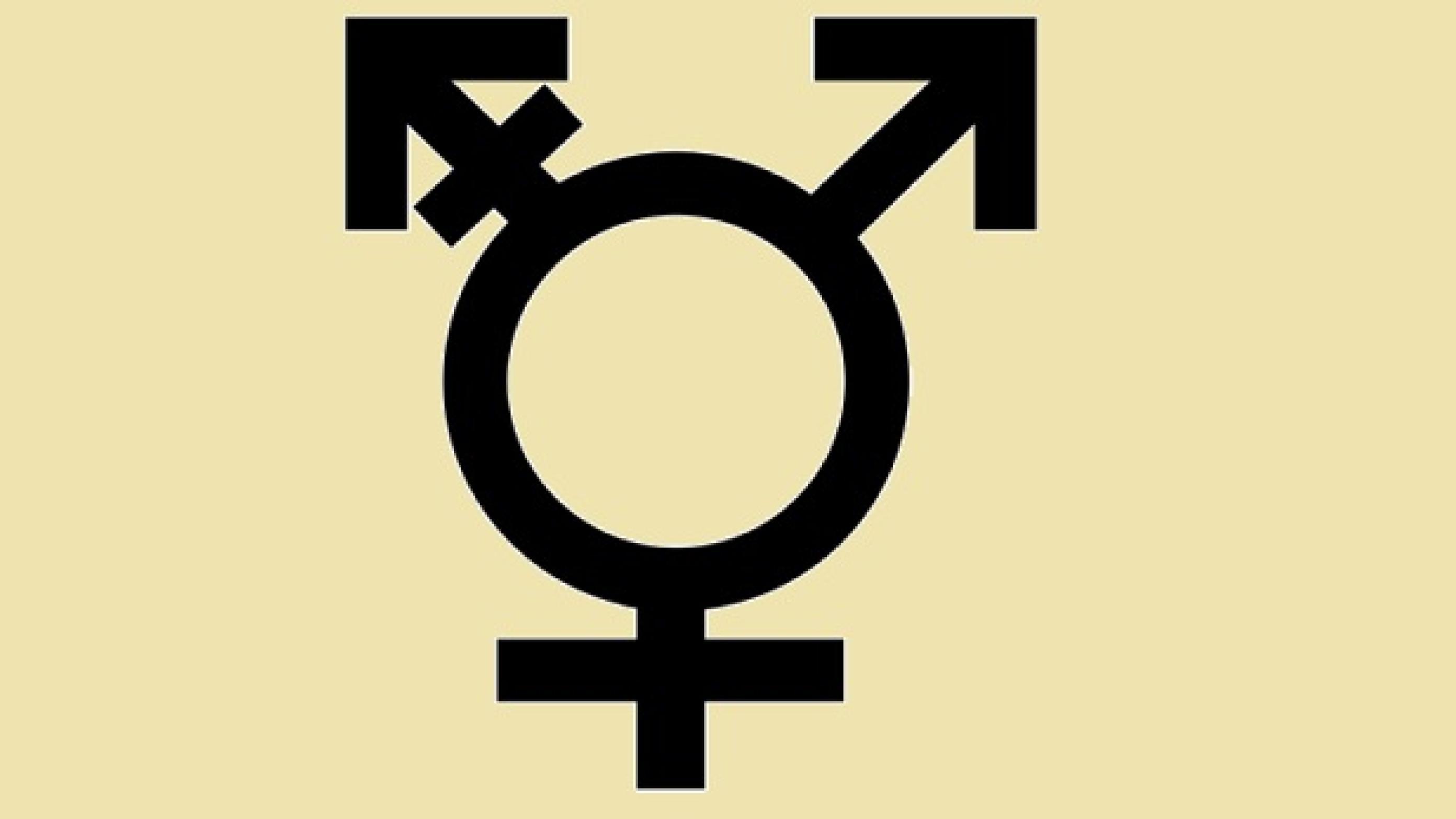 Internationalt anerkendt symbol for transkønnethed udarbejdet af Holly Boswell.
