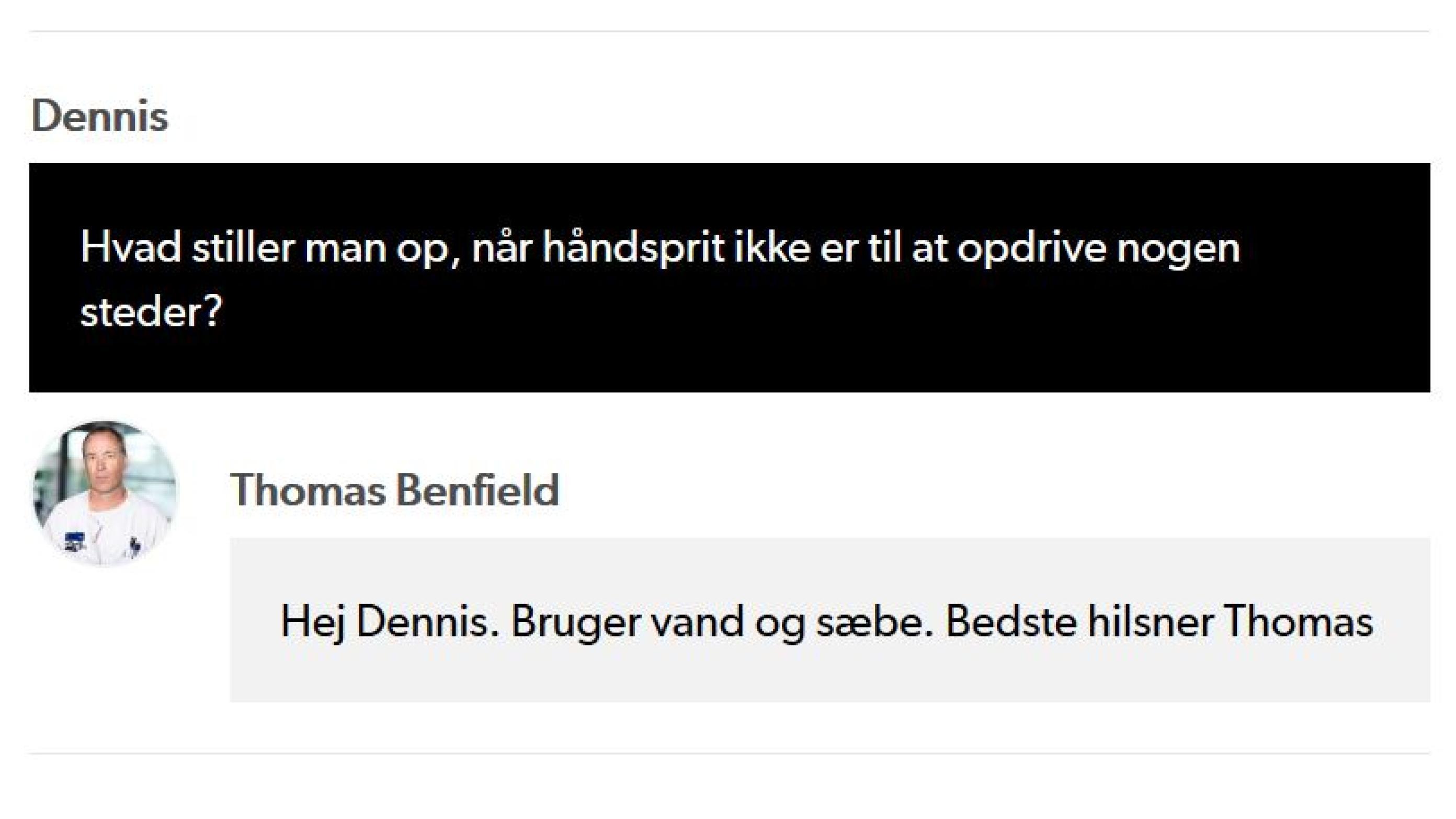 Skærmbillede fra en LIVE-chat mellem borgere og eksperter på DR.dk.