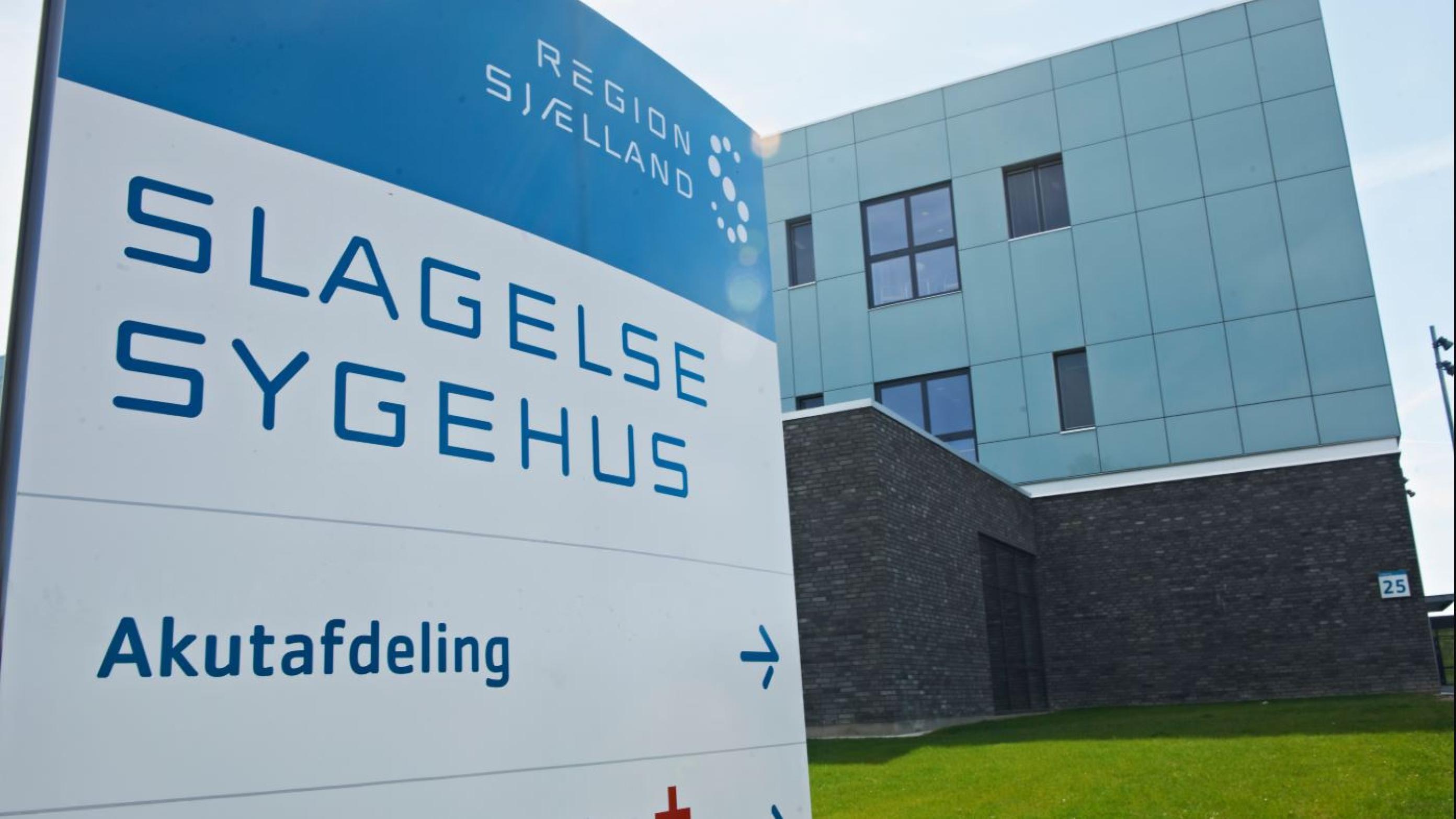 Slagelse Sygehus er et af fire sygehuse i Region Sjælland, som har en akutafdeling. Pressefoto.