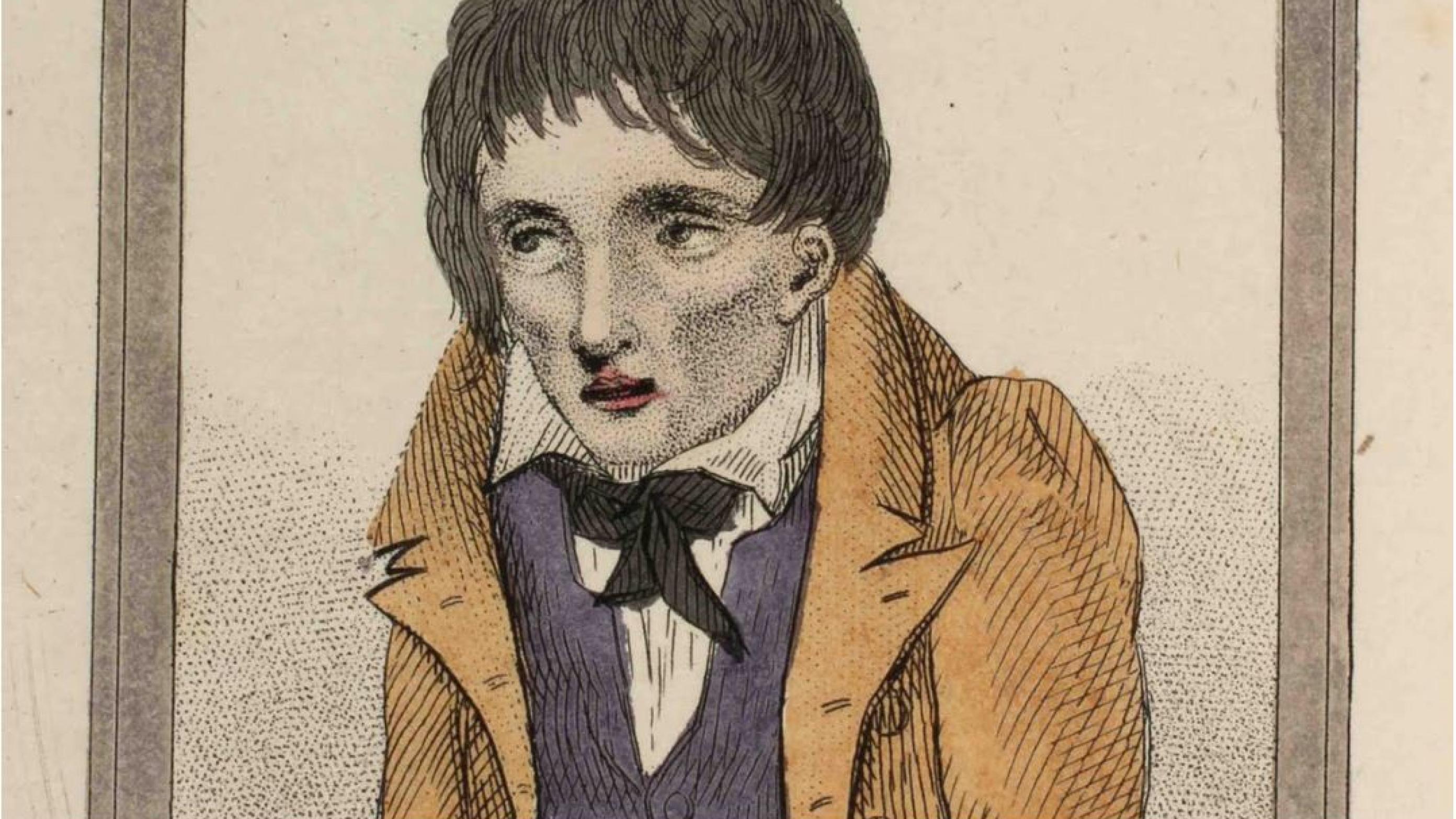 Et af 16 farvelitografier fra 1830’erne, som viste den grumme skæbne, som på kort tid ville føre en onanist til en pinefuld død. Illustration fra bogen »Le livre sans titre«.