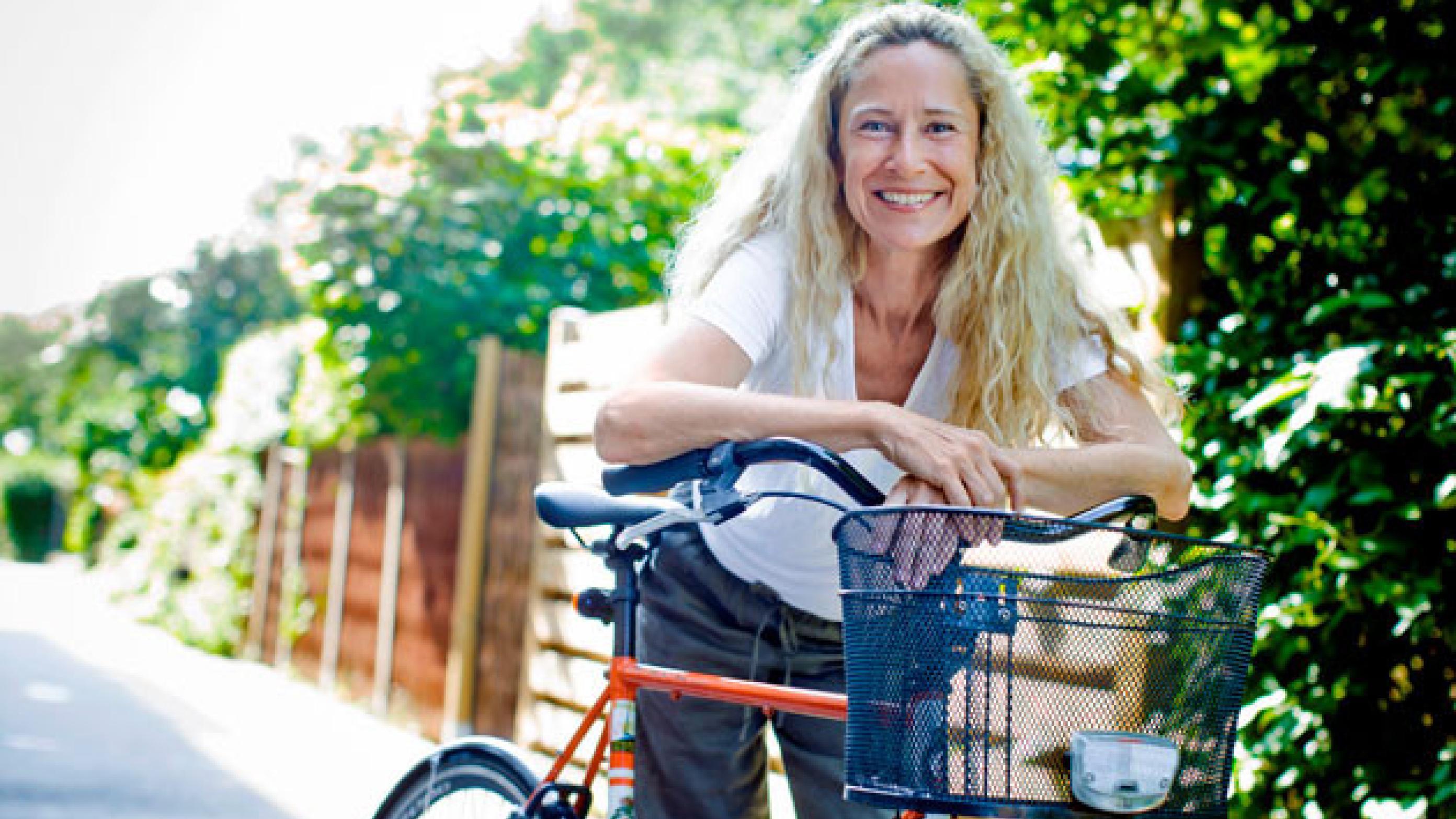 Christina Rørbye cykler hver dag til og fra arbejde. Foto: Claus Boesen