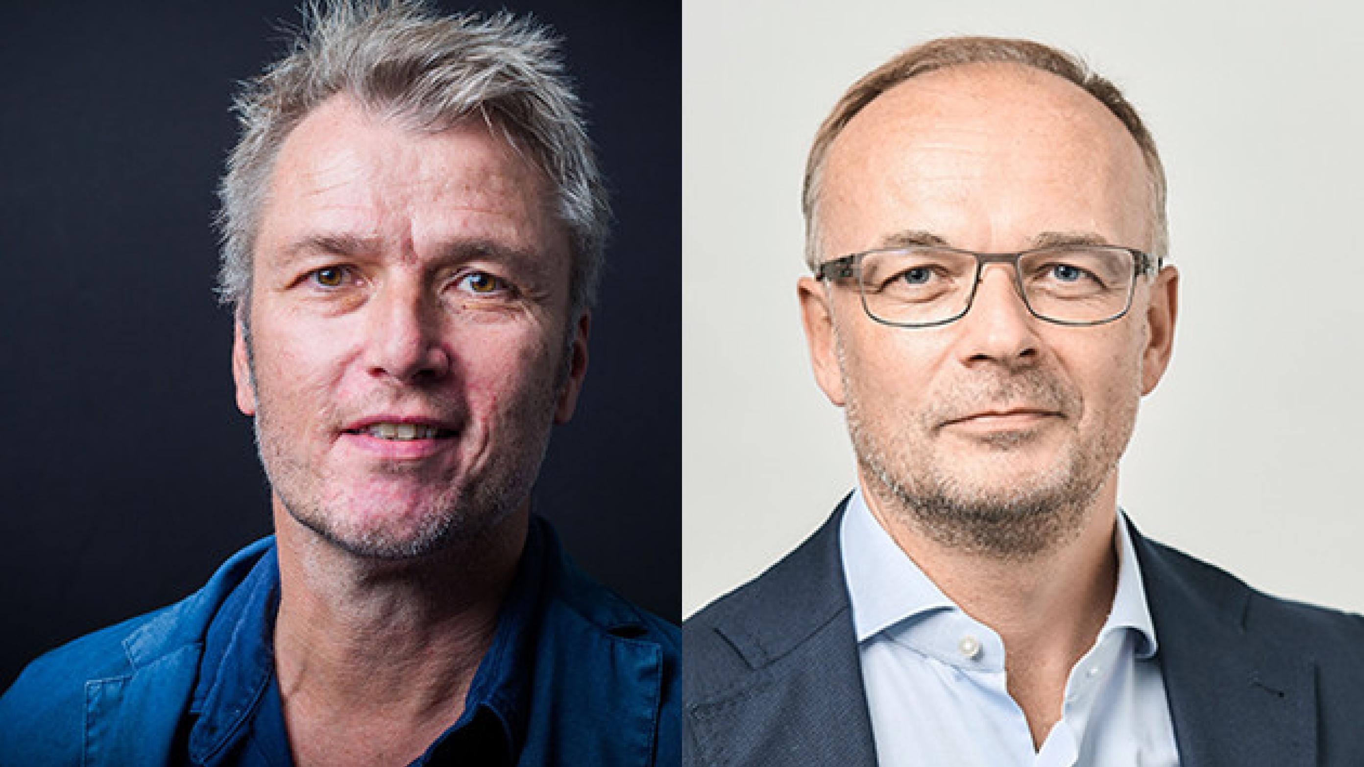 Per Lav Madsen, overlæge, dr.med. (foto: Dennis Dalgaard) og Aleksander Krag, professor, overlæge, ph.d., MBA (foto: Privat)