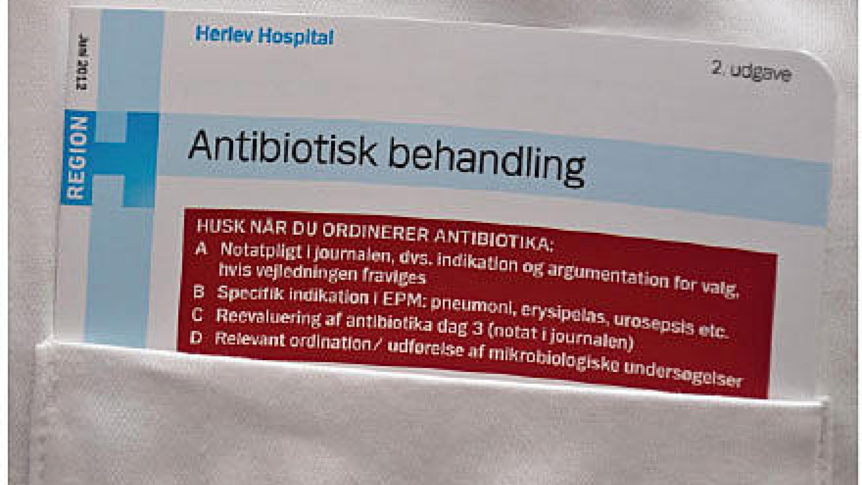 Antibiotikavejledning som pocketudgave med ordinationsregler.
